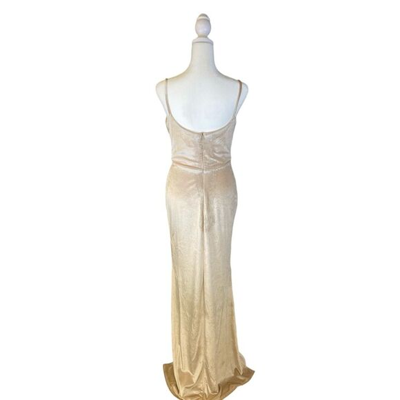 Lavetir Velvet Champagne Maxi/Gown. Size 8 - Picture 4 of 14